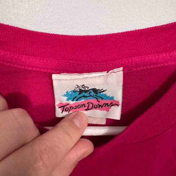 Vintage Topson Downs Geometric Aztec Inspired Bright Tee Shirt Size Medium 80s - Picture 5 of 7